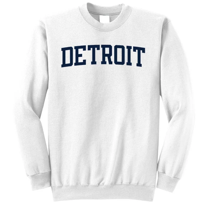 Detroit Michigan Collegiate Style Varsity Block Letter Sweatshirt