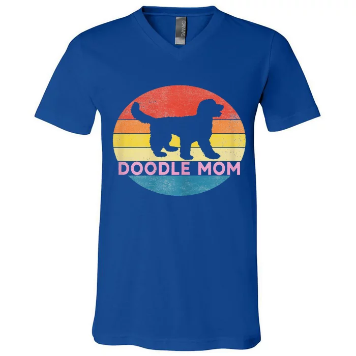 Doodle Mom Cute Goldendoodle Dog V-Neck T-Shirt