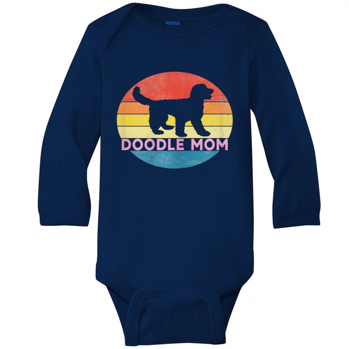 Doodle Mom Cute Goldendoodle Dog Baby Long Sleeve Bodysuit