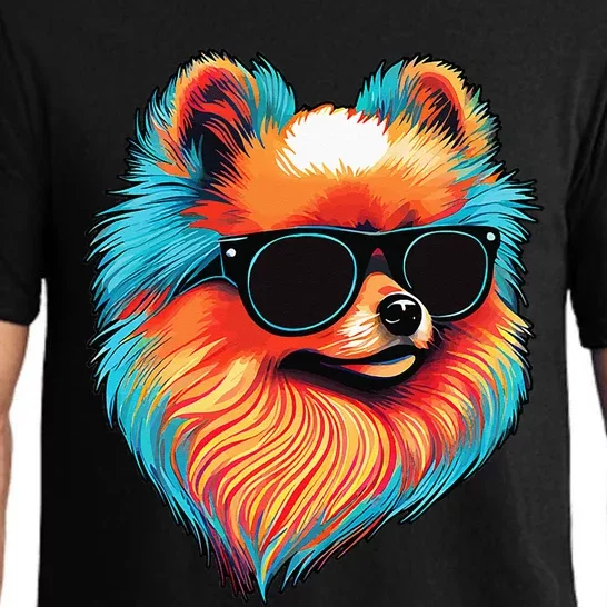 Dad Mom Cool Dog Sunglasses Pomeranian Pajama Set