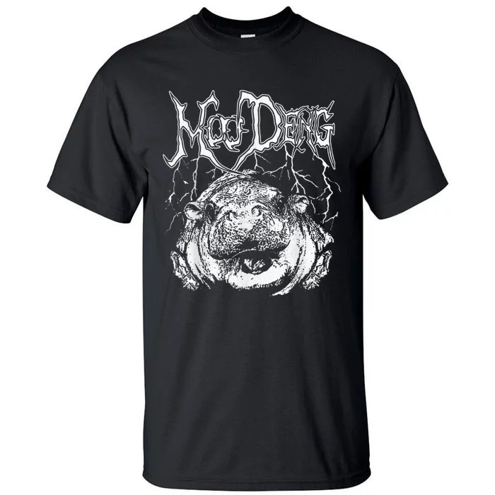 Death Metal Cute Baby Hippo Moo Deng Hippopotamus Tall T-Shirt