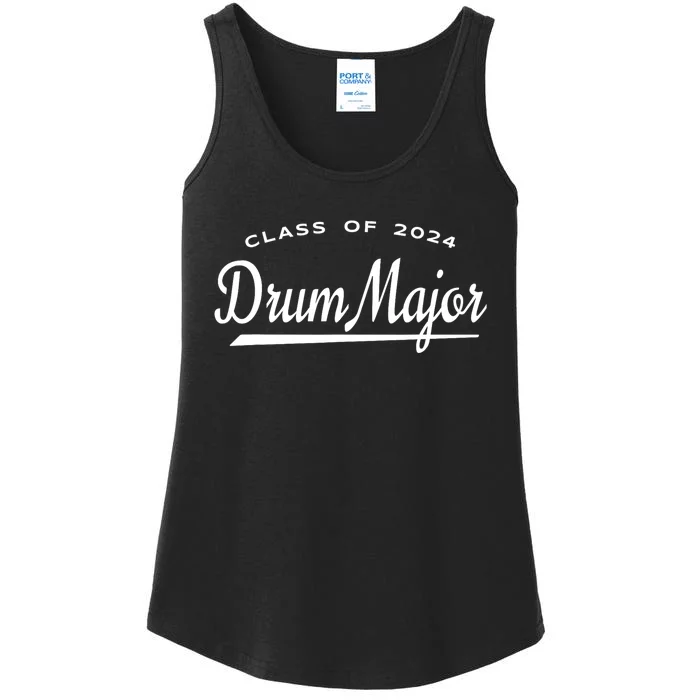 Drum Major Class Of 2024 Marching Band Family Ladies Essential Tank