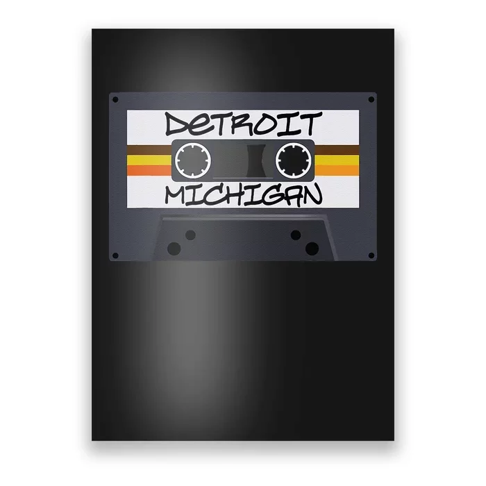 Detroit Michigan Cassette Tape Poster