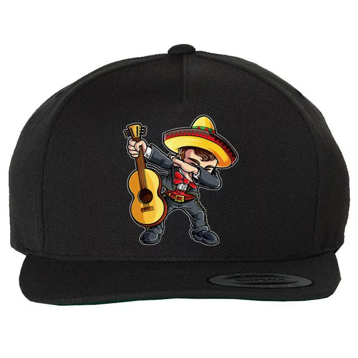 Dabbing Mariachi Cinco De Mayo Mexican Wool Snapback Cap