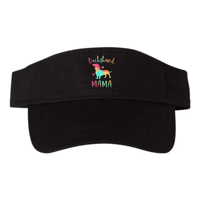 Dachshund Mama Colorful Doxie Gifts Dog Mom Valucap Bio-Washed Visor