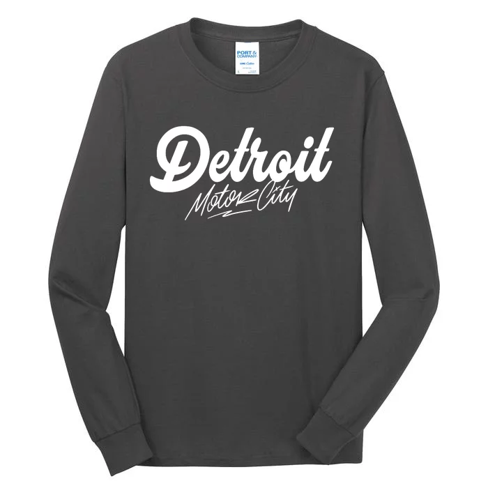 Detroit Motor City Tall Long Sleeve T-Shirt