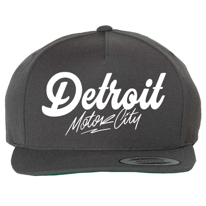 Detroit Motor City Wool Snapback Cap