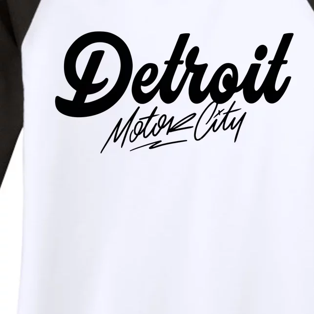 Detroit Motor City Women's Tri-Blend 3/4-Sleeve Raglan Shirt