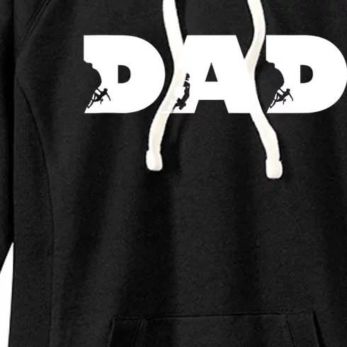 Dad Mountain Climbing FatherS Day Adventure Women's Fleece Hoodie