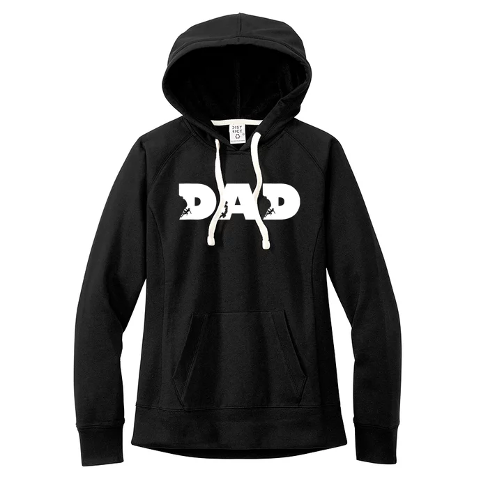 Dad Mountain Climbing FatherS Day Adventure Women's Fleece Hoodie