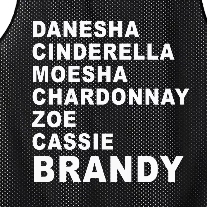 Danesha Moesha Chardonnay Zoe Cassie Brandy Mesh Reversible Basketball Jersey Tank