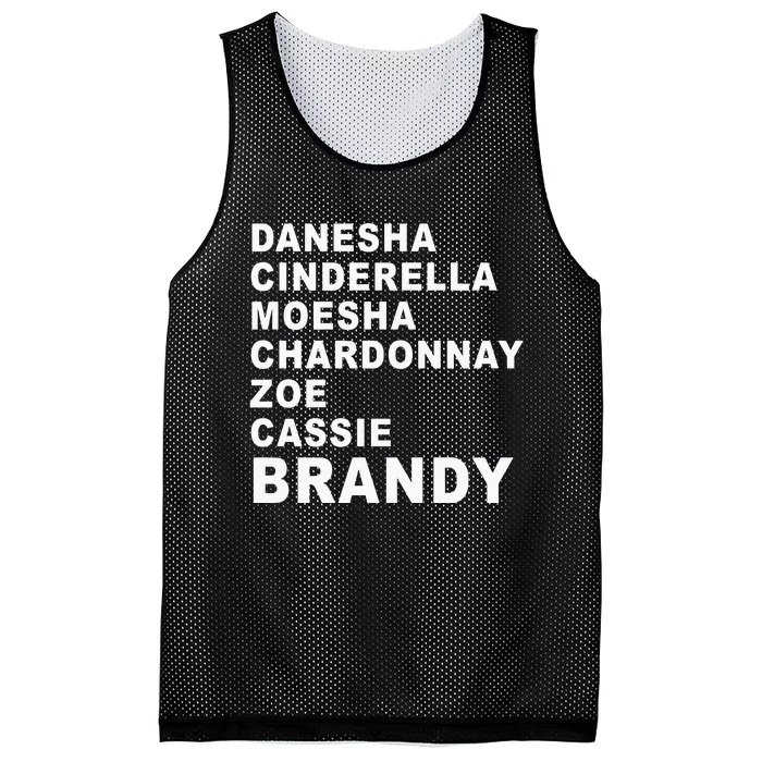 Danesha Moesha Chardonnay Zoe Cassie Brandy Mesh Reversible Basketball Jersey Tank