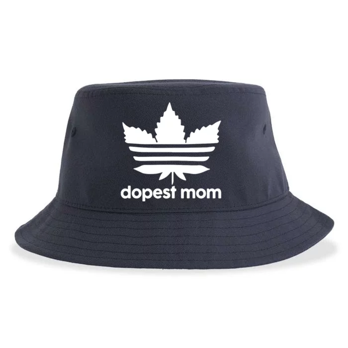 Dopest Mom Cannabis Weed Leaf 420 Pot Stoner Mother Day Sustainable Bucket Hat