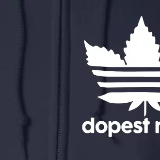 Dopest Mom Cannabis Weed Leaf 420 Pot Stoner Mother Day Full Zip Hoodie