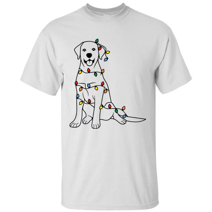 Dog Mom Christmas Lights Family Pet Dog Lover Tall T-Shirt