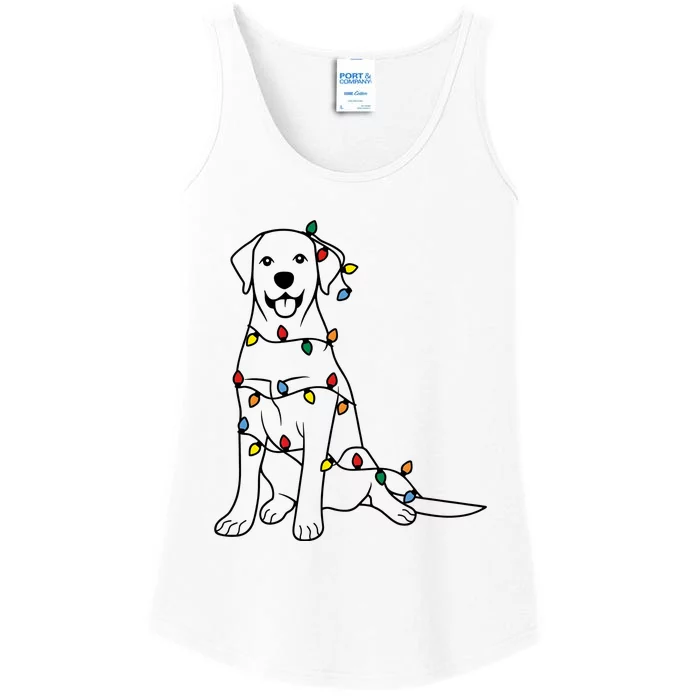 Dog Mom Christmas Lights Family Pet Dog Lover Ladies Essential Tank