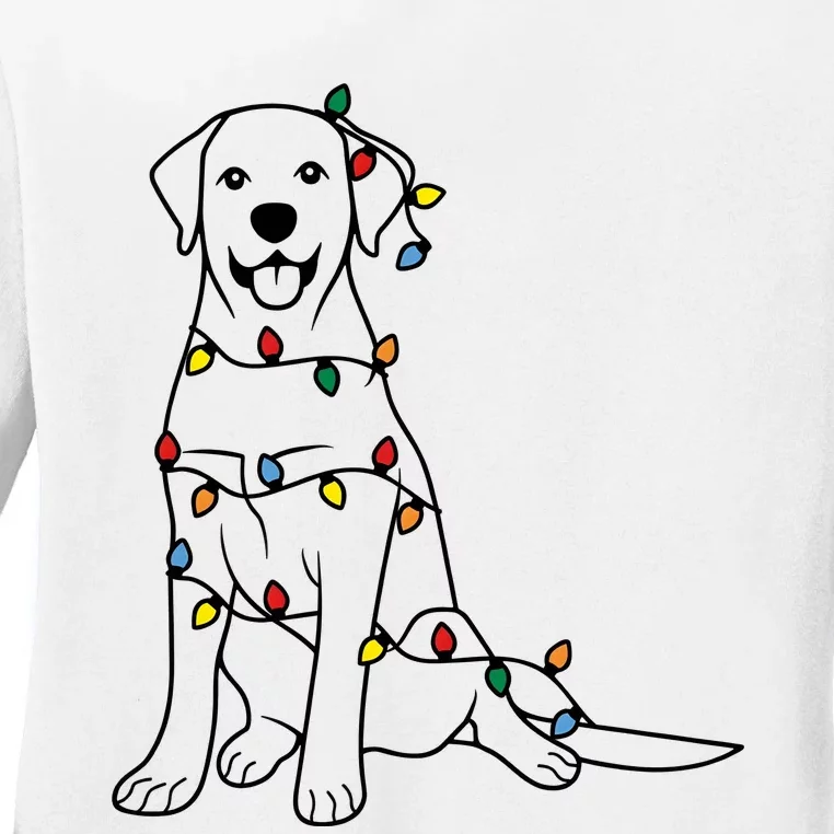 Dog Mom Christmas Lights Family Pet Dog Lover Ladies Long Sleeve Shirt