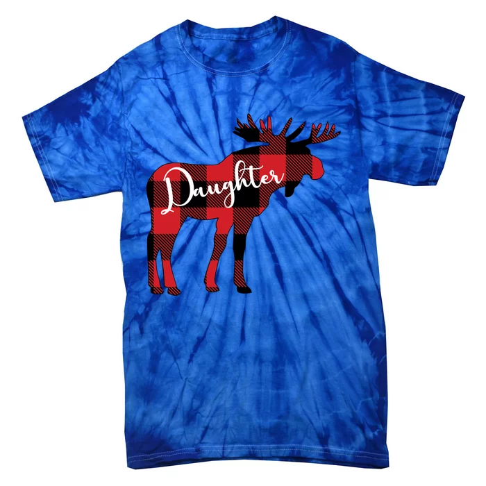 Daughter Moose Christmas Gift Family Matching Moose Gift Cute Gift Tie-Dye T-Shirt