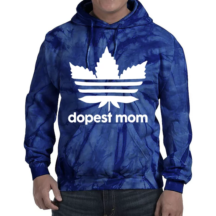 Dopest Mom Cannabis Weed Leaf 420 Pot Stoner Mother Day Tie Dye Hoodie