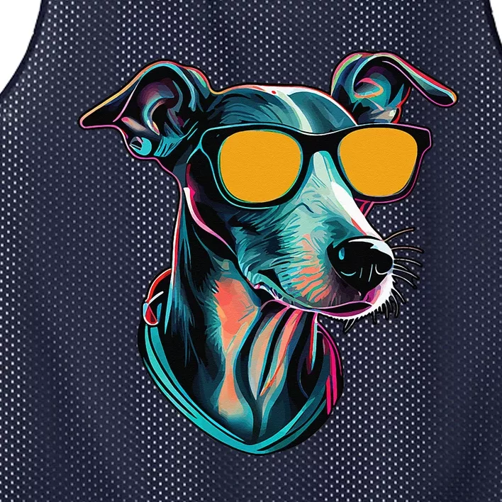 Dad Mom Cool Dog Sunglasses Italian Greyhound Mesh Reversible Basketball Jersey Tank