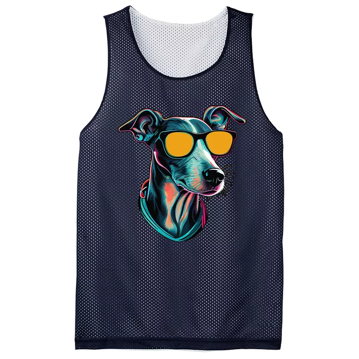 Dad Mom Cool Dog Sunglasses Italian Greyhound Mesh Reversible Basketball Jersey Tank