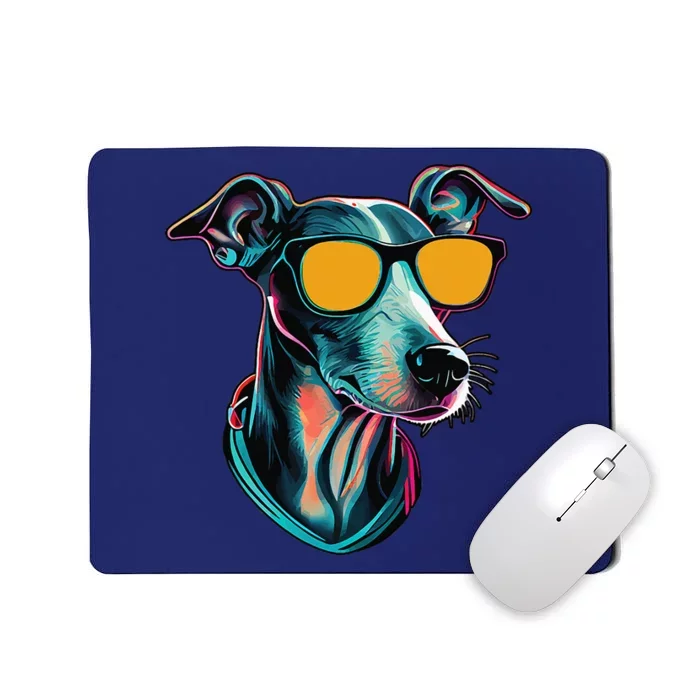 Dad Mom Cool Dog Sunglasses Italian Greyhound Mousepad