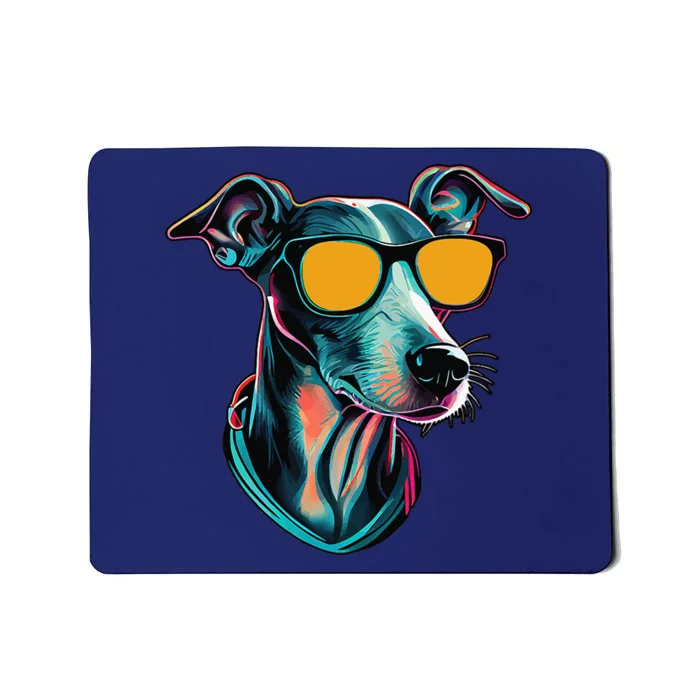 Dad Mom Cool Dog Sunglasses Italian Greyhound Mousepad