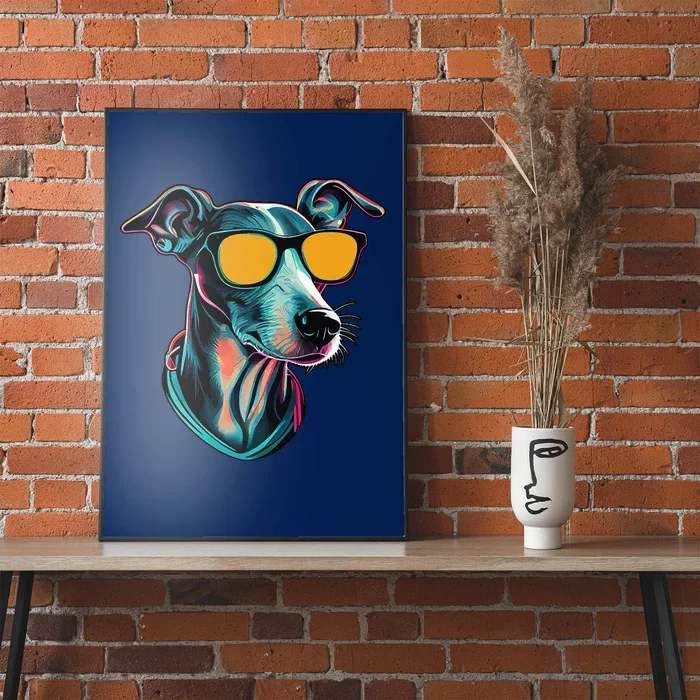 Dad Mom Cool Dog Sunglasses Italian Greyhound Poster