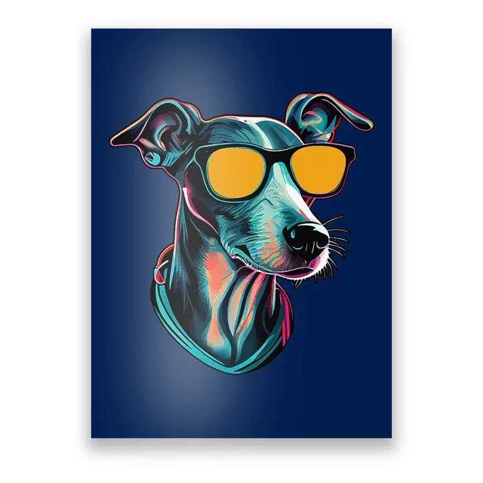 Dad Mom Cool Dog Sunglasses Italian Greyhound Poster