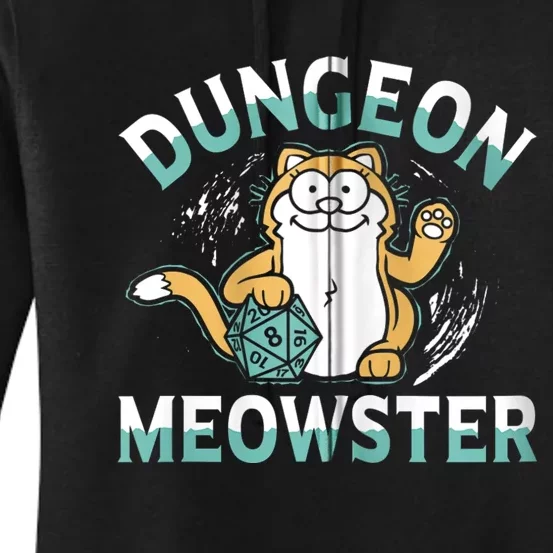 Dungeon Meowster Cat Lover Fantasy Games Women's Pullover Hoodie