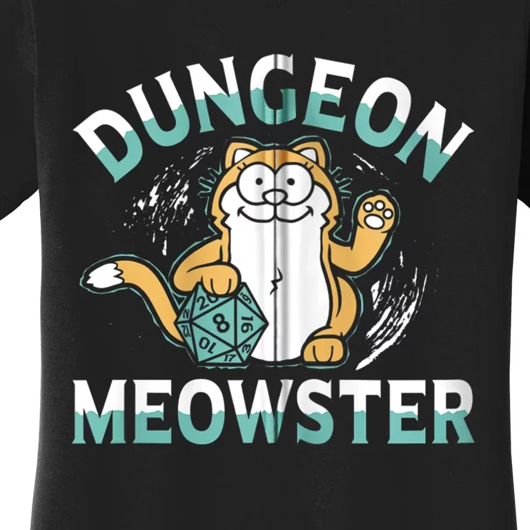 Dungeon Meowster Cat Lover Fantasy Games Women's T-Shirt