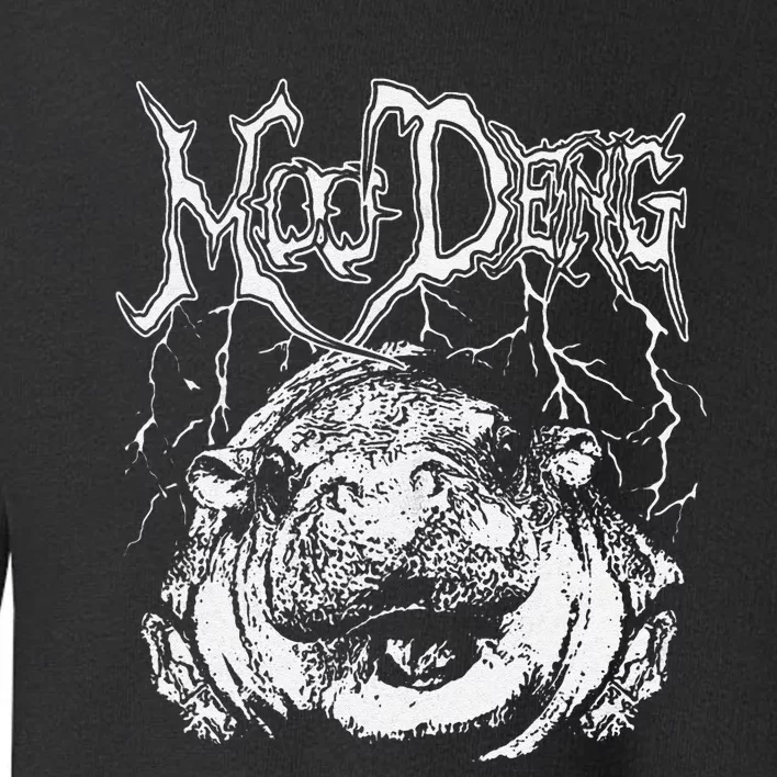 Death Metal Cute Baby Hippo Moo Deng Hippopotamus Toddler Sweatshirt