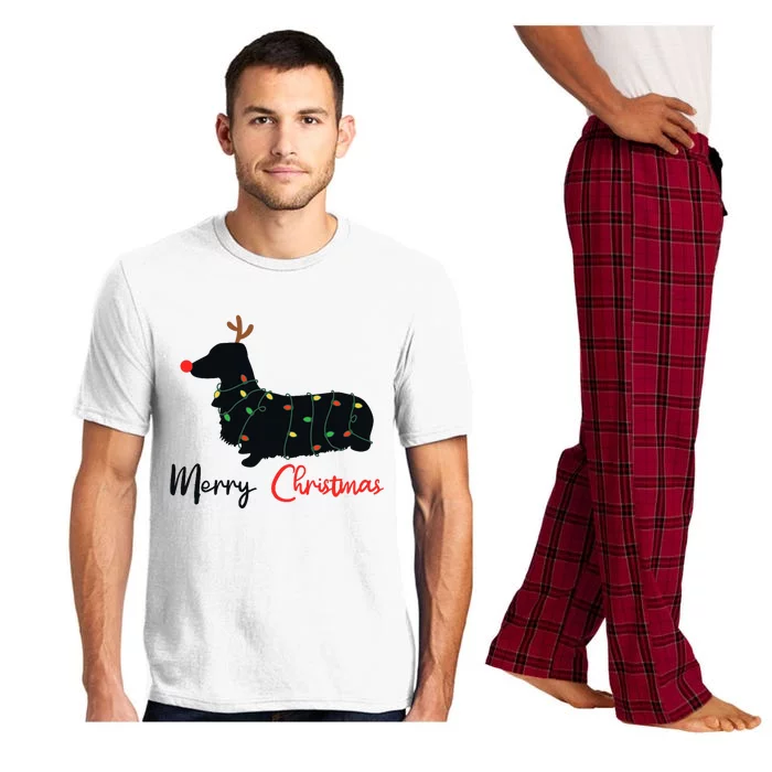 Dachshund Merry Christmas Winter Dogs Christmas Pajama Set