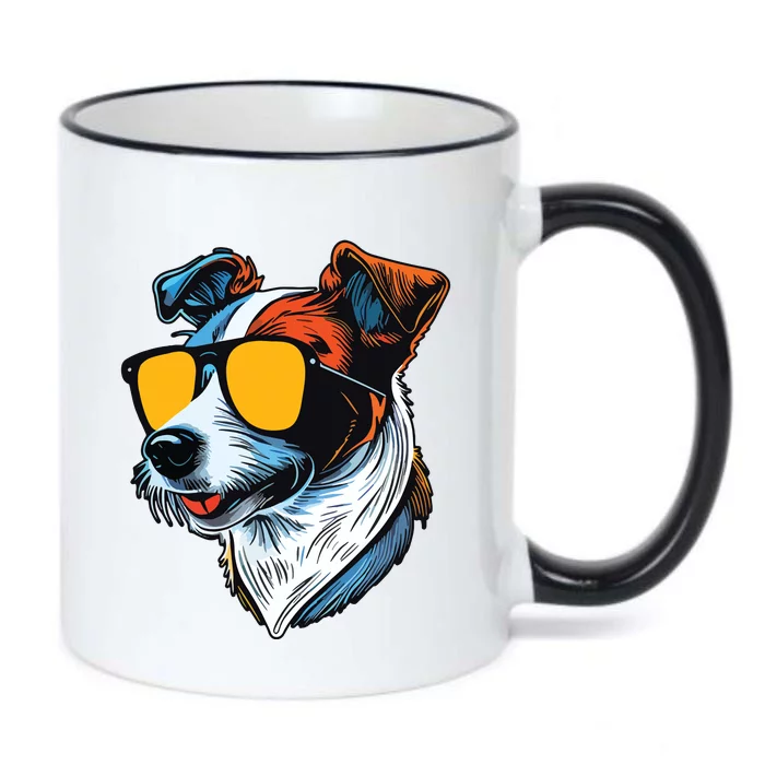 Dad Mom Cool Dog Sunglasses Jack Russell Black Color Changing Mug