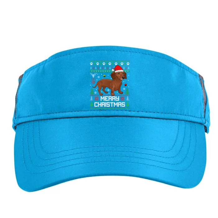 Dachshund Merry Christmas Tree Light Santa Dackel Dachshund Gift Adult Drive Performance Visor