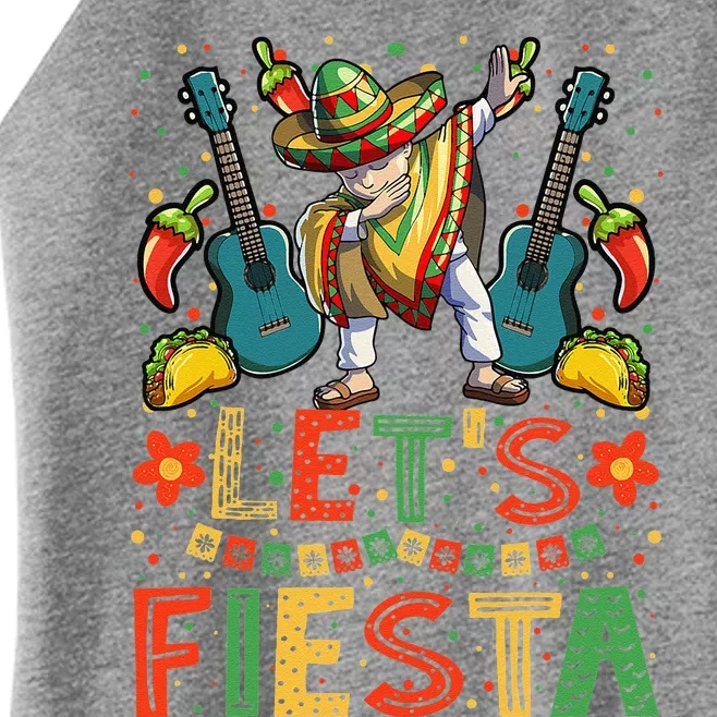 Dabbing Mexican Cinco De Mayo Women And Sombrero Women’s Perfect Tri Rocker Tank