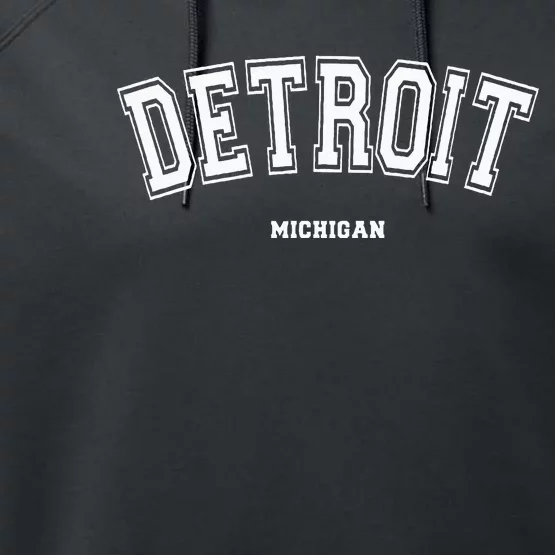 Detroit Michigan Performance Fleece Hoodie