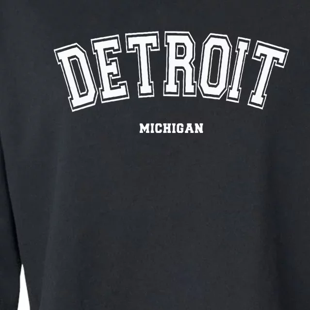 Detroit Michigan Cropped Pullover Crew