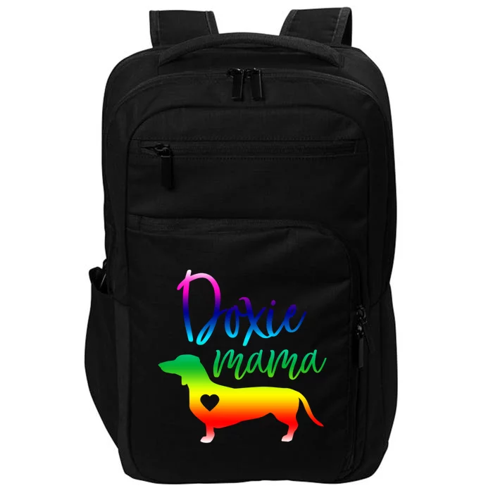 Doxie Mama Dachshund Mom Funny Wiener Dog Gift Impact Tech Backpack