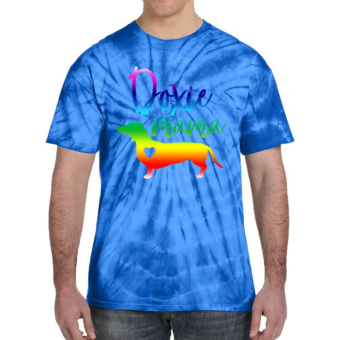 Doxie Mama Dachshund Mom Funny Wiener Dog Gift Tie-Dye T-Shirt