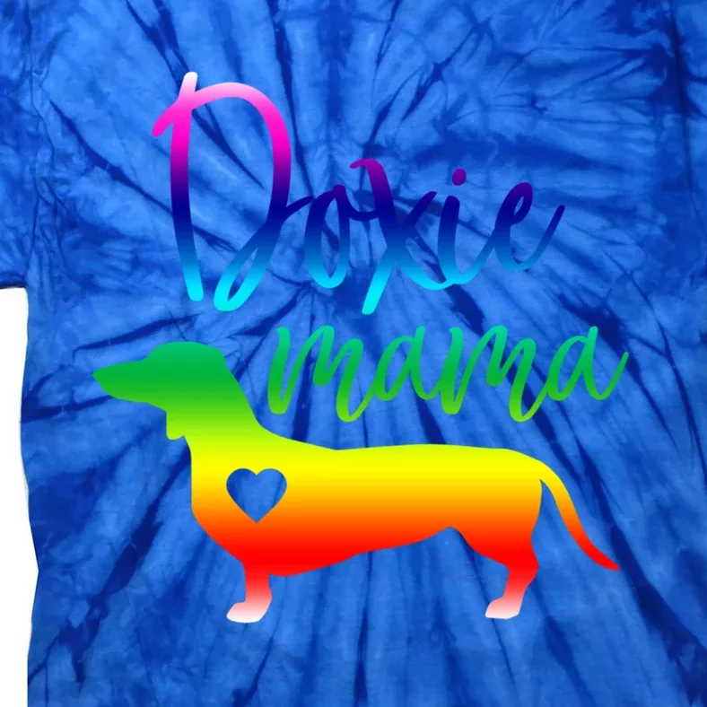 Doxie Mama Dachshund Mom Funny Wiener Dog Gift Tie-Dye T-Shirt