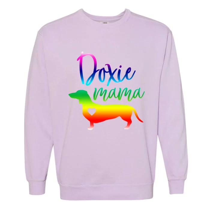 Doxie Mama Dachshund Mom Funny Wiener Dog Gift Garment-Dyed Sweatshirt