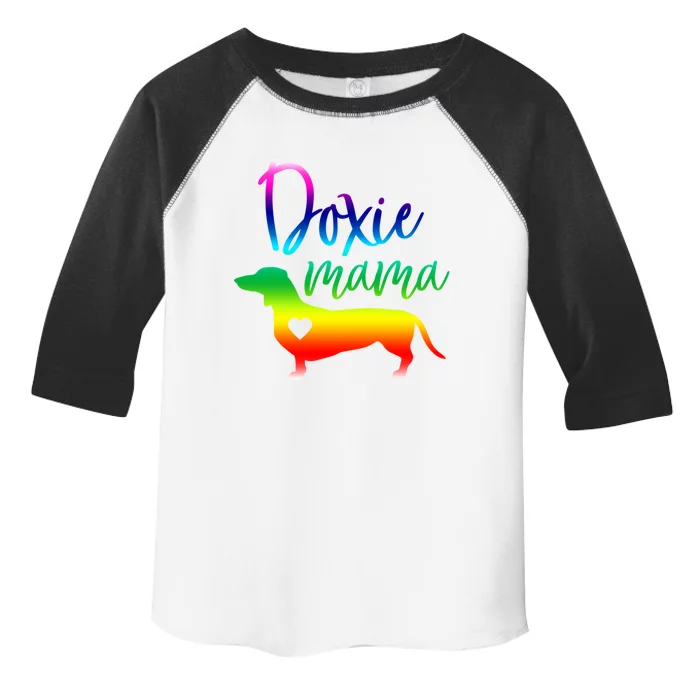 Doxie Mama Dachshund Mom Funny Wiener Dog Gift Toddler Fine Jersey T-Shirt