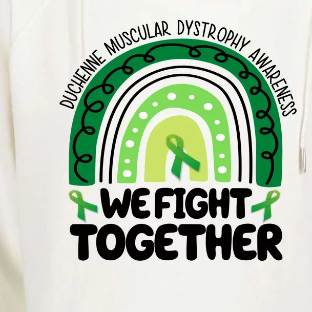 Duchenne Muscular Dystrophy Awareness We Fight Together Womens Funnel Neck Pullover Hood