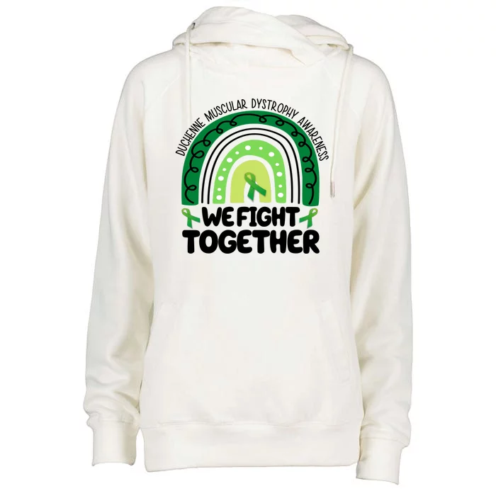 Duchenne Muscular Dystrophy Awareness We Fight Together Womens Funnel Neck Pullover Hood