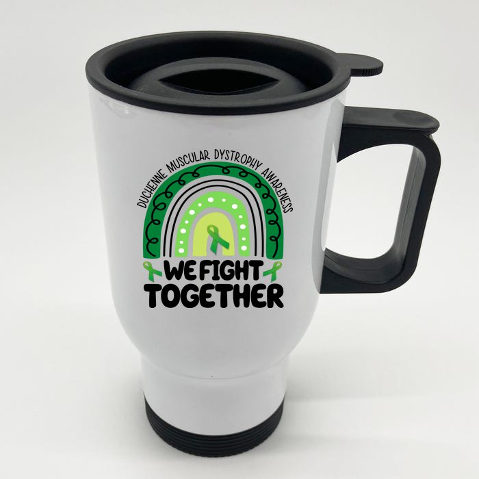 Duchenne Muscular Dystrophy Awareness We Fight Together Front & Back Stainless Steel Travel Mug