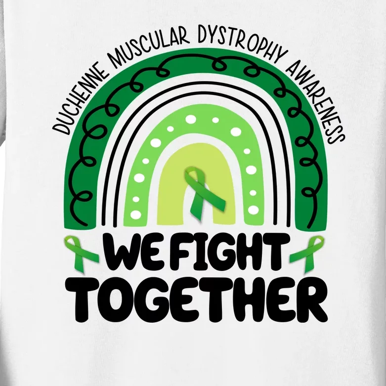 Duchenne Muscular Dystrophy Awareness We Fight Together Kids Long Sleeve Shirt