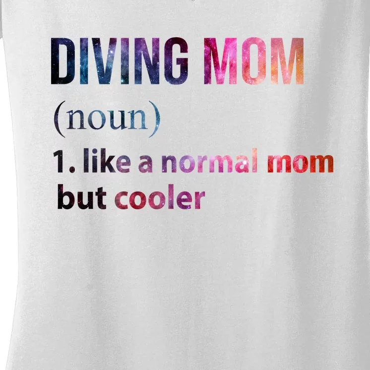 Diving Mom Women's V-Neck T-Shirt