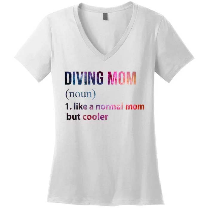 Diving Mom Women's V-Neck T-Shirt