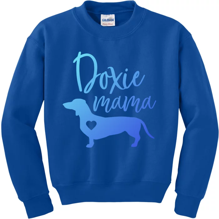 Doxie Mama Dachshund Mama Funny Dog Mom Wiener Dog Doxie Mom Gift Kids Sweatshirt